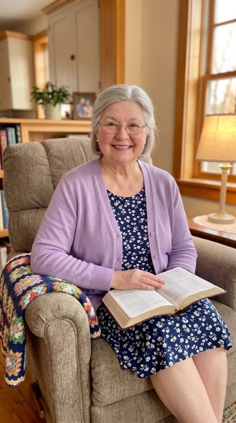 Goodness Granny smiling in her favorite chair
